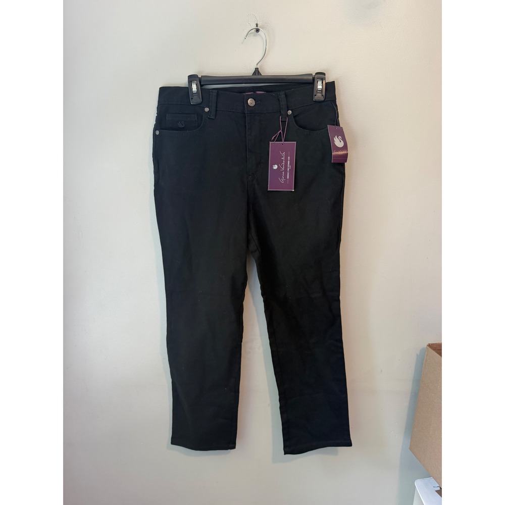 Gloria Vanderbilt Amanda Tapered Jeans Womens 10P Short Black Supreme Stretch